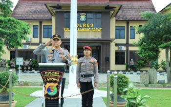 Kapolres Tubaba Pimpin Upacara Sertijab Kabag OPS, Kasat Samapta, Itelkam dan Kapolsek Lambu Kibang