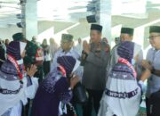 Wakapolres Tubaba Kawal Prosesi Pelepasan 325 Calon Jamaah Haji Tahun 1446H/2025 M