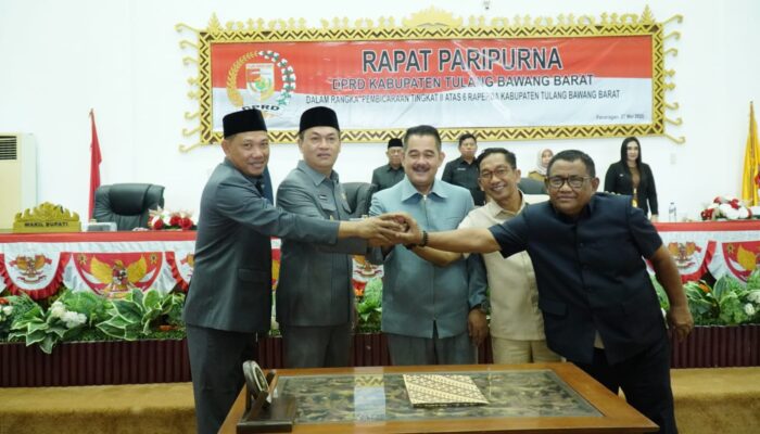 DPRD Tubaba Gelar Rapat Paripurna Dalam Pembahasan Tingkat II Atas 6 Raperda