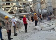 Kapolres Tubaba Meninjau Pabrik Sagu PT.Mentari Prima Jaya Abadi Yang Meledak
