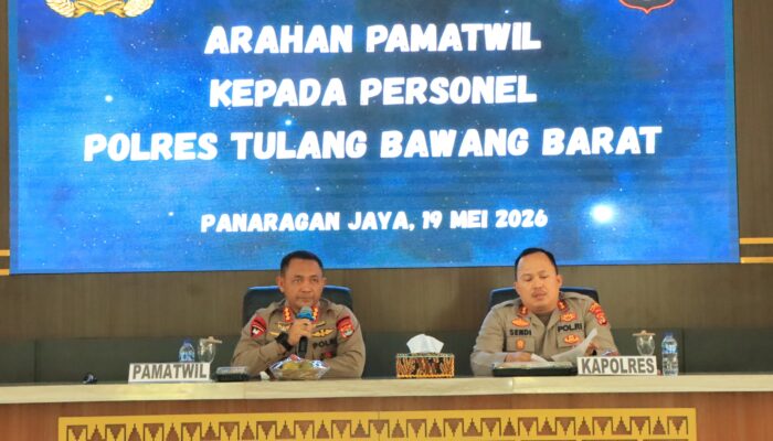 Polres Tubaba Menerima Kunjungan dan Arahan Dari Pamatwil Polda Lampung
