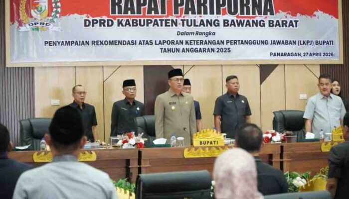 DPRD Tubaba Gelar Rapat&nbsp; Paripurna Penyampaian Rekomendasi atas LKPJ Bupati Tahun 2025