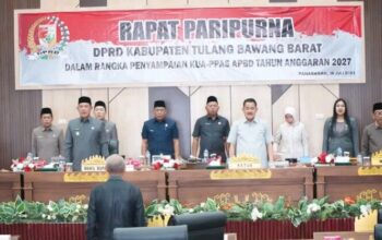 DPRD Tubaba Gelar Rapat Paripurna Penyampaian Rancangan KUA-PPAS T.A 2027