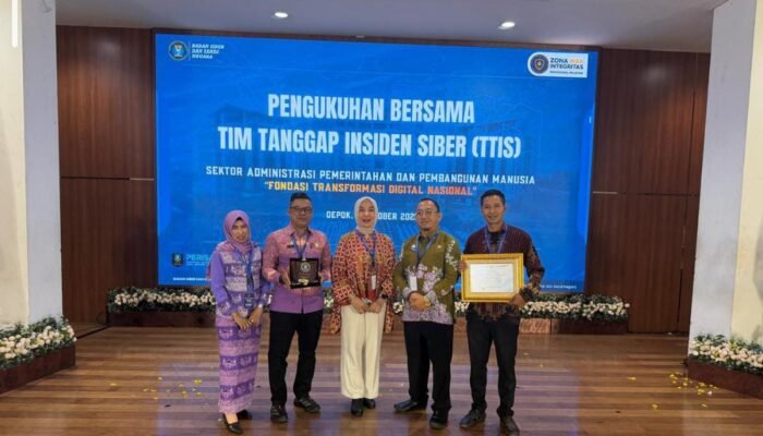 Ikuti Pengukuhan TTIS Bersama, Kabupaten Tubaba Siap Dukung Keamanan Siber Pemerintah